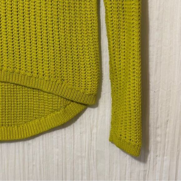 Ann Taylor Loft Sweater Women's Size Small Lime Green Knit Hi-Lo Hem - Picture 6 of 9